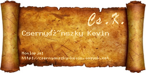 Csernyánszky Kevin névjegykártya