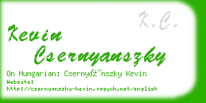 kevin csernyanszky business card